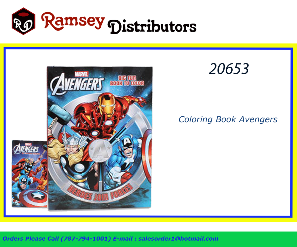 20653 05977 Coloring Book Avengers Ramsey Distributors