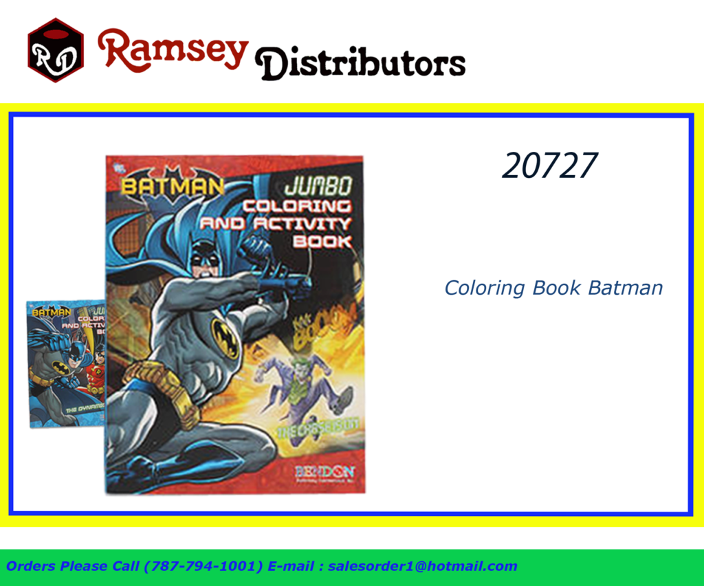 20727 91650 Coloring Book Batman Ramsey Distributors