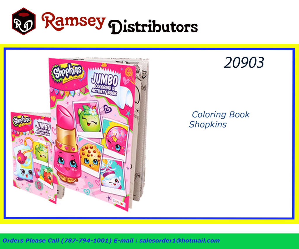 20903 77996 Coloring Book Shopkins Ramsey Distributors