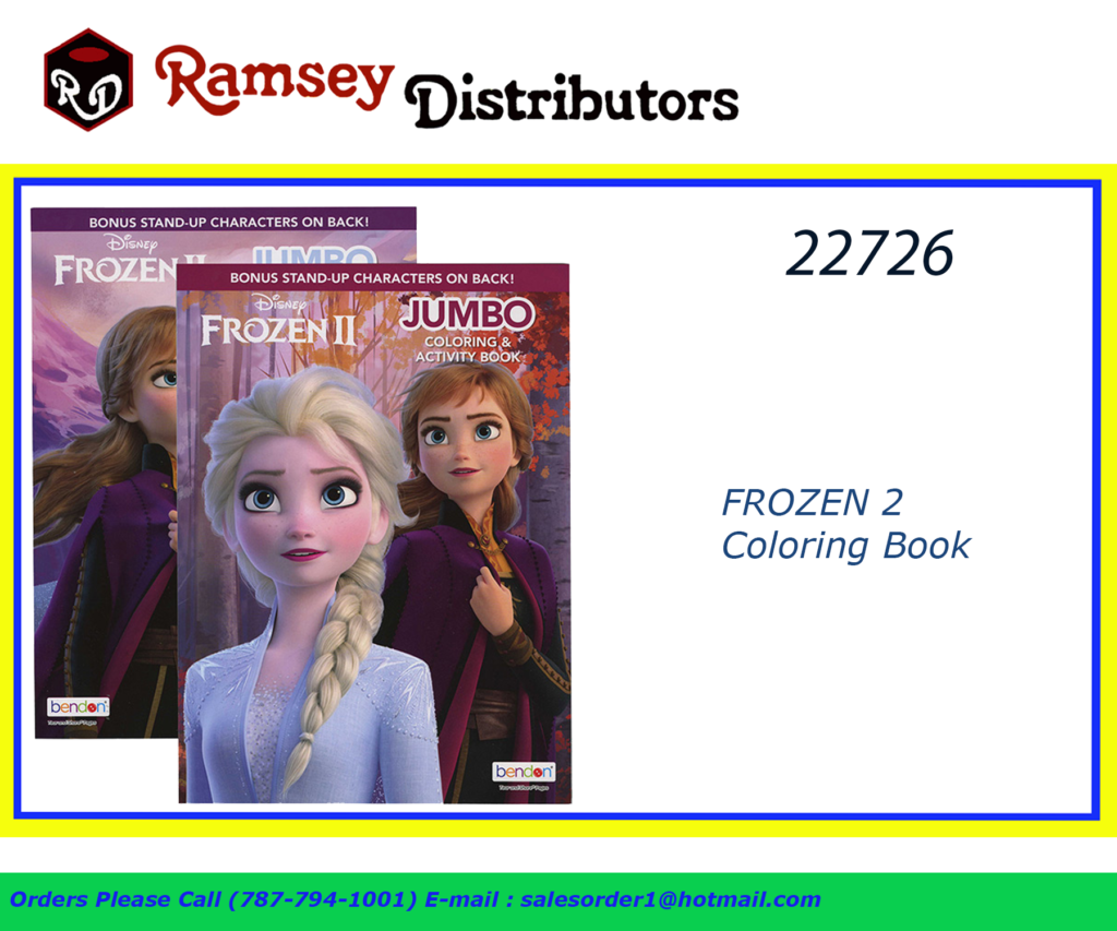 22726 4881536 Frozen 2 Coloring Book Ramsey Distributors