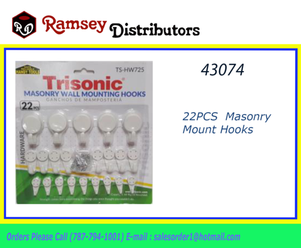 43074 Ts Hw725 22 Pcs Masonry Mount Hooks Ramsey Distributors