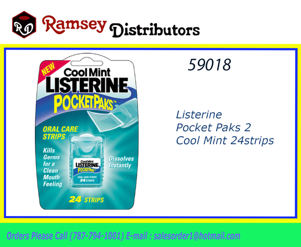 59018 – 43366 Listerine Pocket Paks 24strips Cool Mint – Ramsey ...