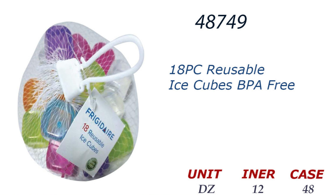 48749 FGD51128 18PC Reusable Ice Cubes BPA Free Ramsey Distributors